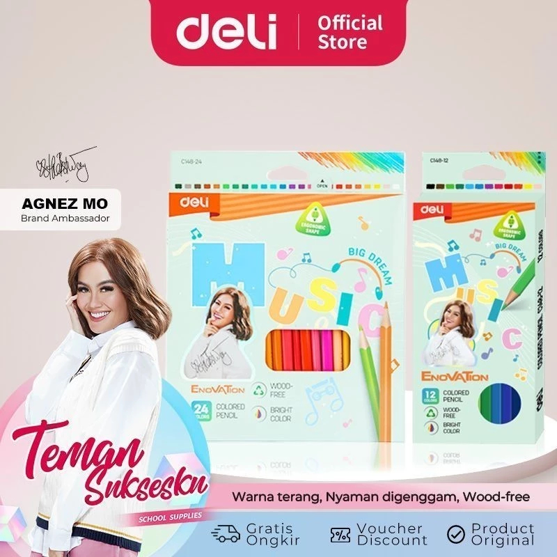 

Deli Pensil Warna / Colored Pencil 24W CC148-24