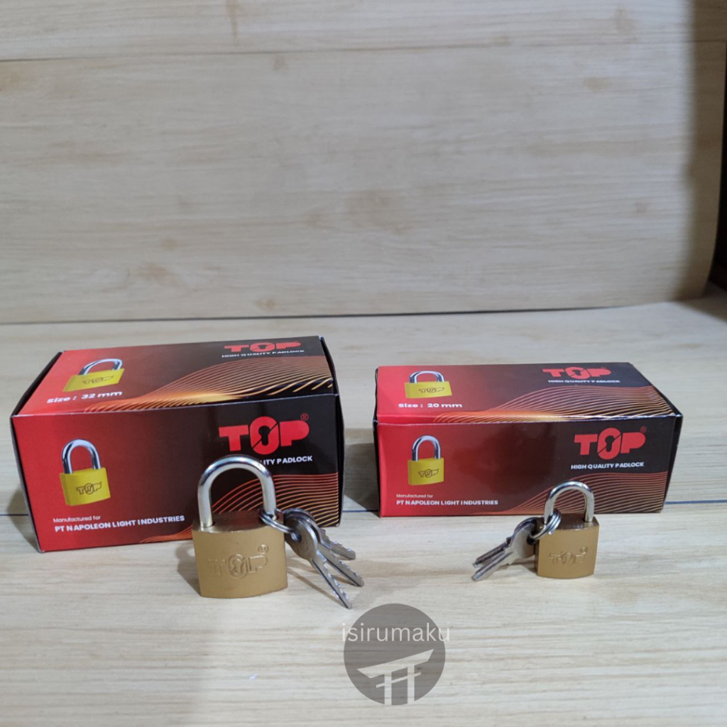 Gembok Kuning Kecil Koper Laci Lemari Tas - 20/32mm - TOP