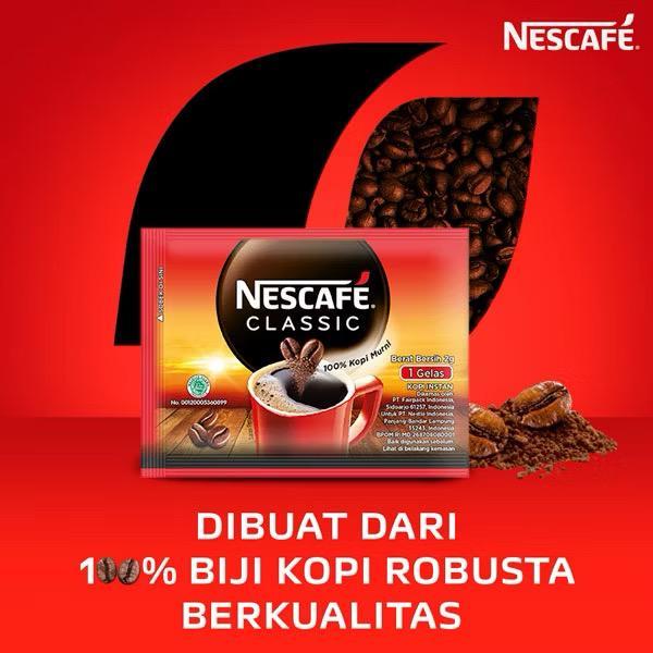 

NESCAFE Classic Kopi Instan Kopi Hitam 2gr 1 RENCENG ISI 10 PCS
