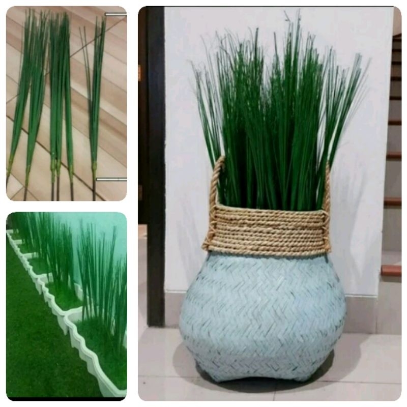 Ilalang kucai tinggi bunga hias artificial imitasi palsu plastik