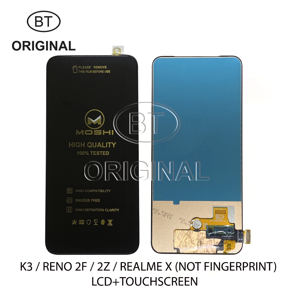 LCD OPPO K3 - RENO 2F - RENO 2Z - REALME X - NOT FINGERPRINT - MOSHI ORIGINAL