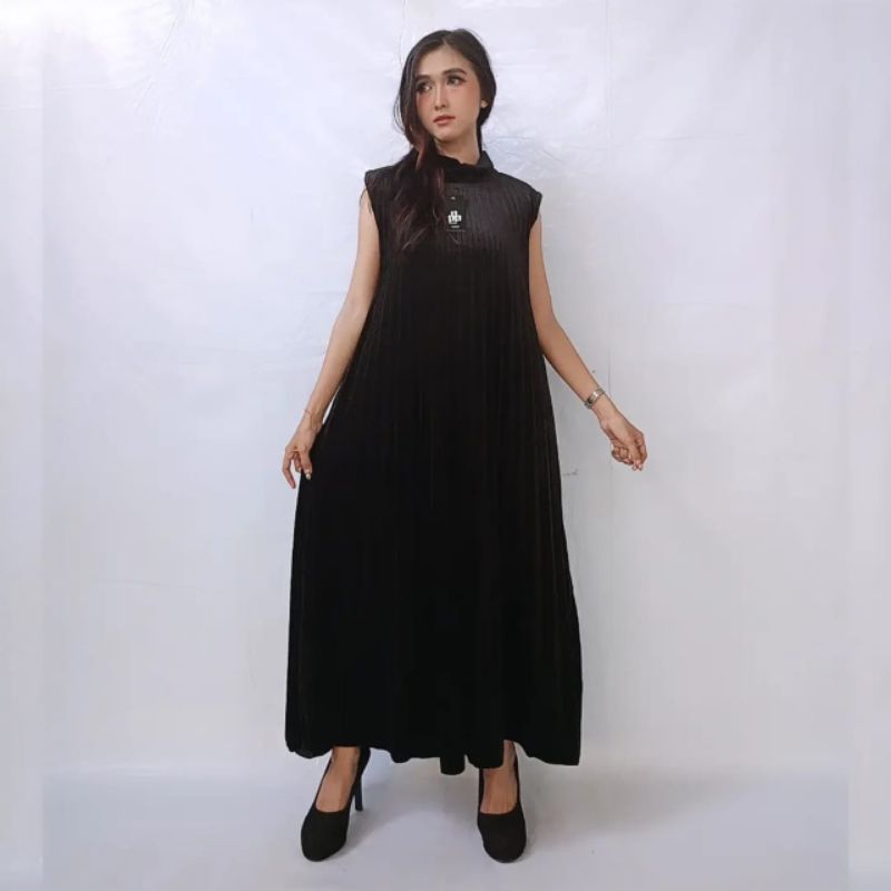 DIPO STORE INNER DRESS PLISKET BLUDRU IMPORT WANITA TANPA LENGAN PREMIUM