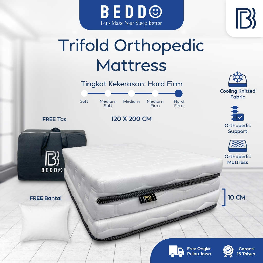 BEDDO Trifold Orthopedic Mattress 120x200x10