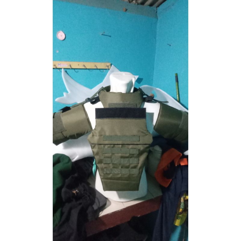 GROIN GUARD armor tactical tas depan rompi tactical warna hijau