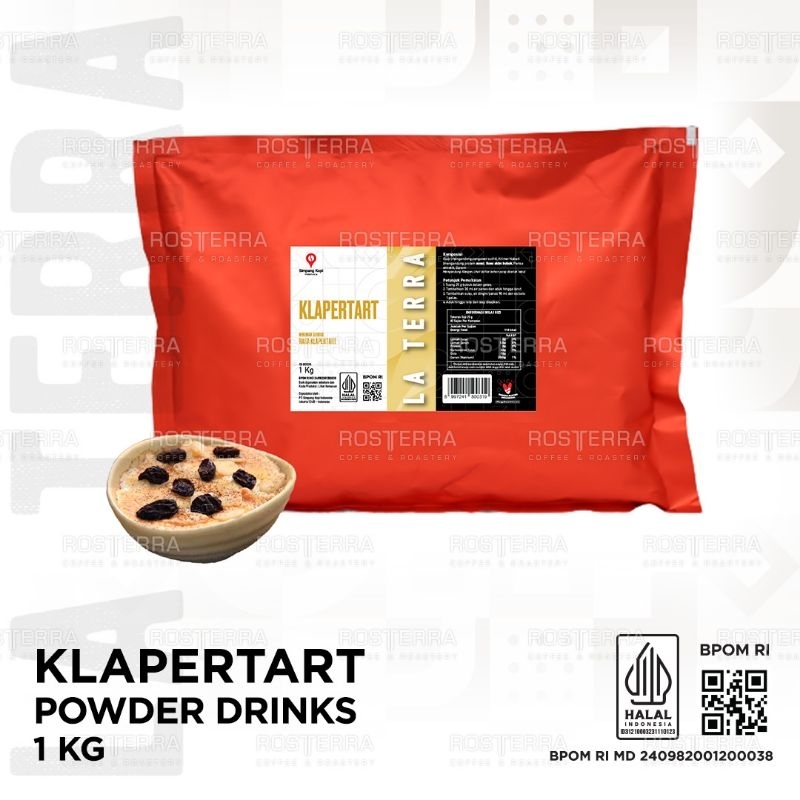 

Powder Premium Klapertart Drink Bubuk Minuman Rasa Kue Legend 1kg La Terra