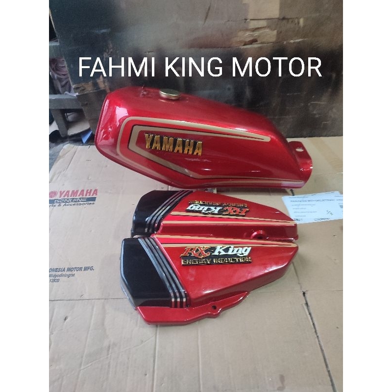 TANGKI RX KING  SET COVER BOK AKI OLSAM MERAH LIST 1983 GRES BARU