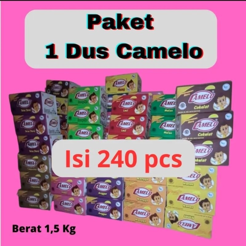 

Grosir Serbuk camelo 1 dus/1 karton 24Renceng 240pcs murah Es camelo viral