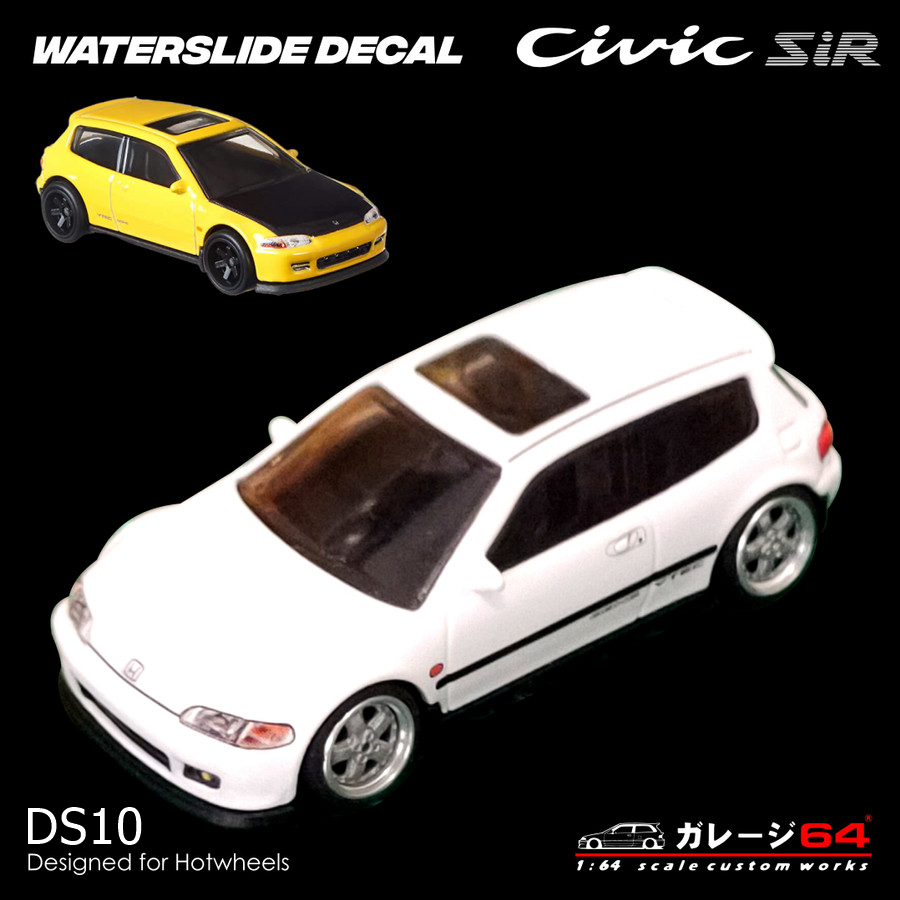 Decal DS10 Hotwheels Civic EG6 Estilo SAKURA MODELS