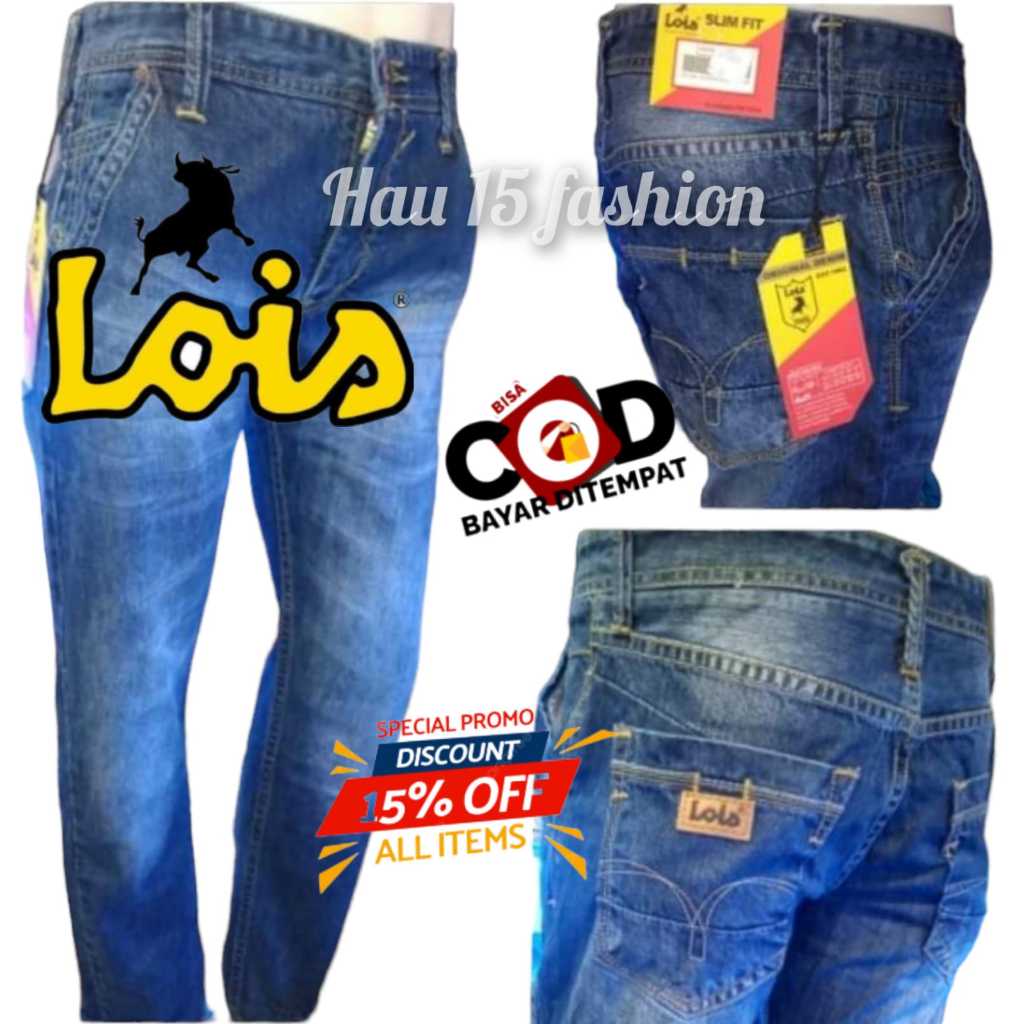 Celana Panjang lois Jeans Pria - Celana Lois Panjang Reguler fitz