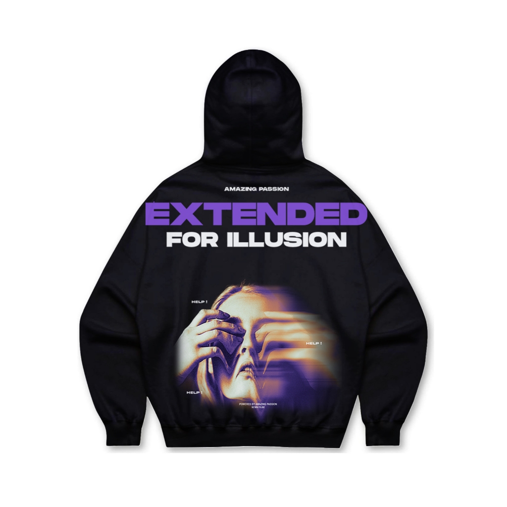 Amazing Passion - Hoodie Boxy Oversize - Extended - Heavy Fleece Cotton 375 Gsm | Pria Wanita- AZ.4H