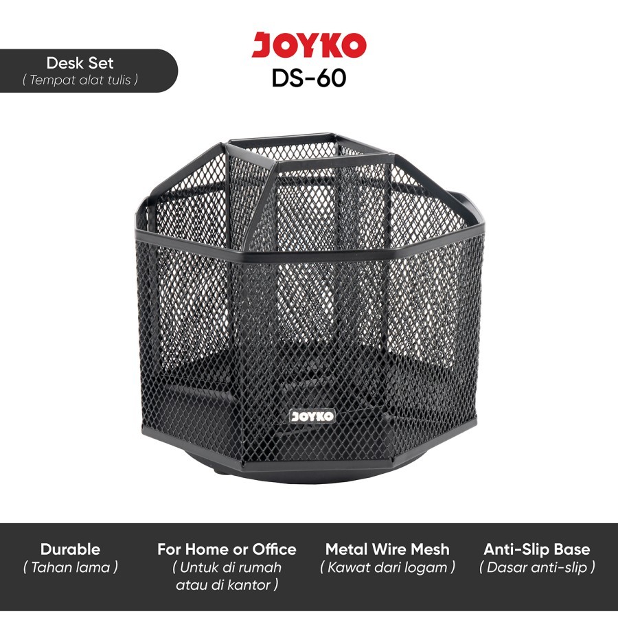 

Tempat Alat Tulis Serbaguna Joyko DS-60 (1 SET) / Desk Set Pen Holder Joyko DS-60