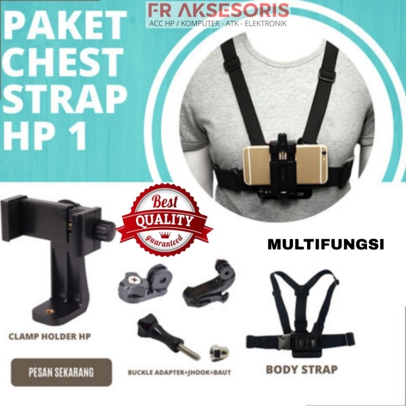 Sertamulia1 Holder Hp Di Dada Tali Strap Hp Kamera Cam Holder Kamera Tali Strap Dada Phone Holder