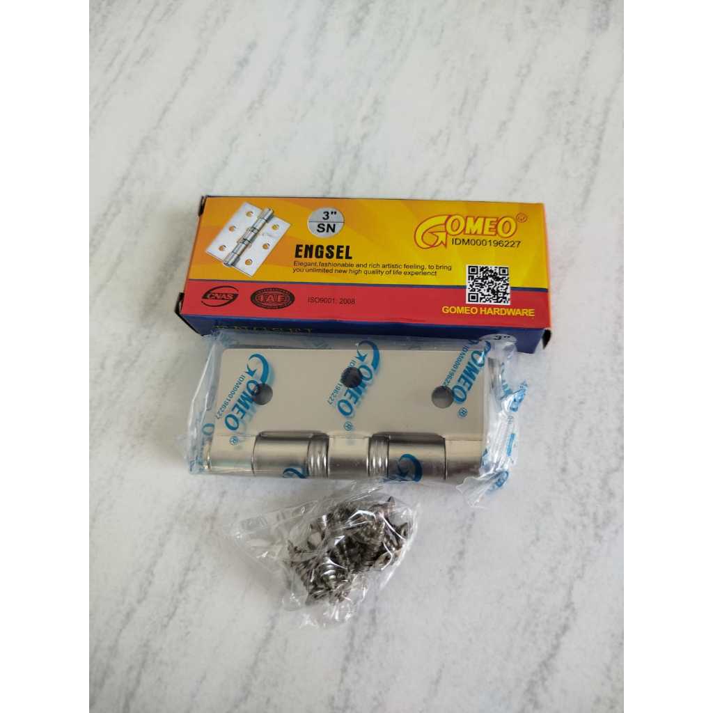 Engsel pintu / jendela Gomeo 3 inch Silver