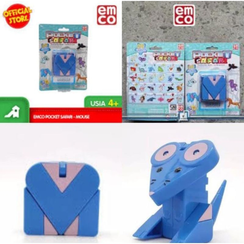 EMCO POCKET SAFARI HURUF M MOUSE TIKUS MORPH ANIMALS HURUF ALPHABET ORIGINAL BINATANG MAINAN ANAK PR