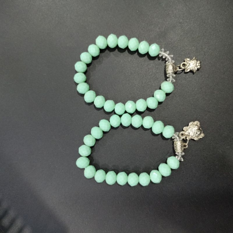 Gelang Kristal cutting Tali Karet