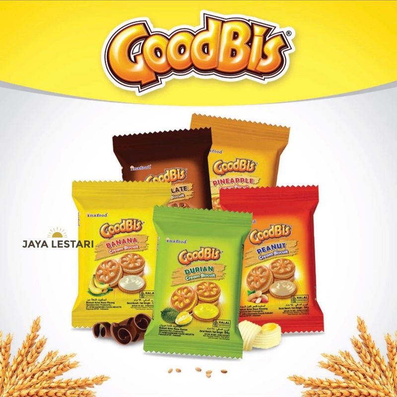 

Inafood Goodbis Cream Biscuit (5 Varian Rasa) (94g)