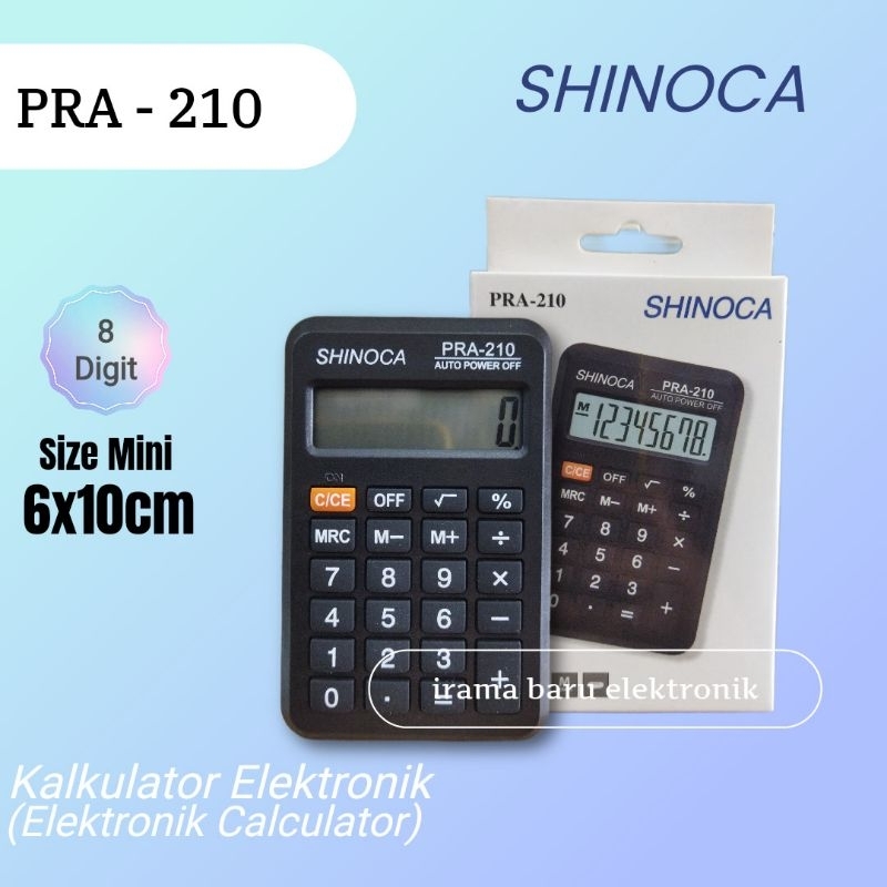 

Kalkulator Shinoca PRA - 210 size Mini 6x10cm