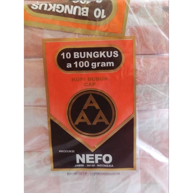 

paket kopi bubuk AAA jambi 100 gram 1 pack