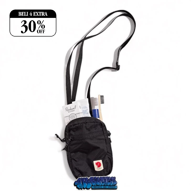Fjallraven Kanken High Coast Pocket Sling Bag Black 100%Original