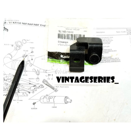 DAMPER BREKET KNALPOT NINJA R RR SS GANTUNGAN TENGAH KNALPOT NINJA 150 R SS 92160-1843
