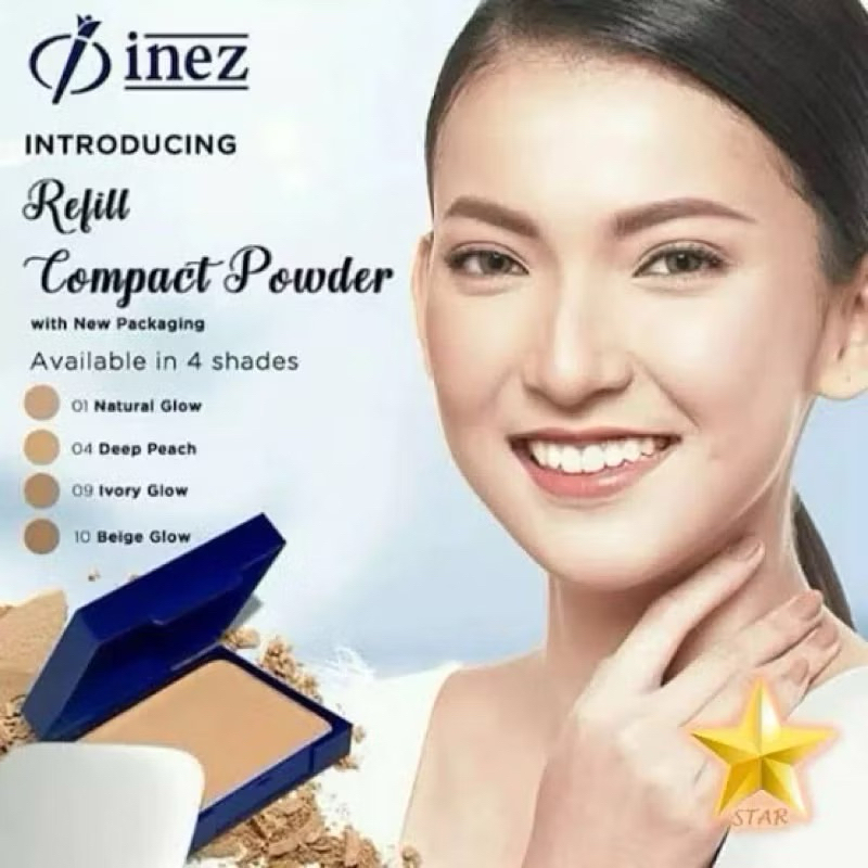 INEZ REFILL COMPACT POWDER| BEDAK GLOWING TERMURAH
