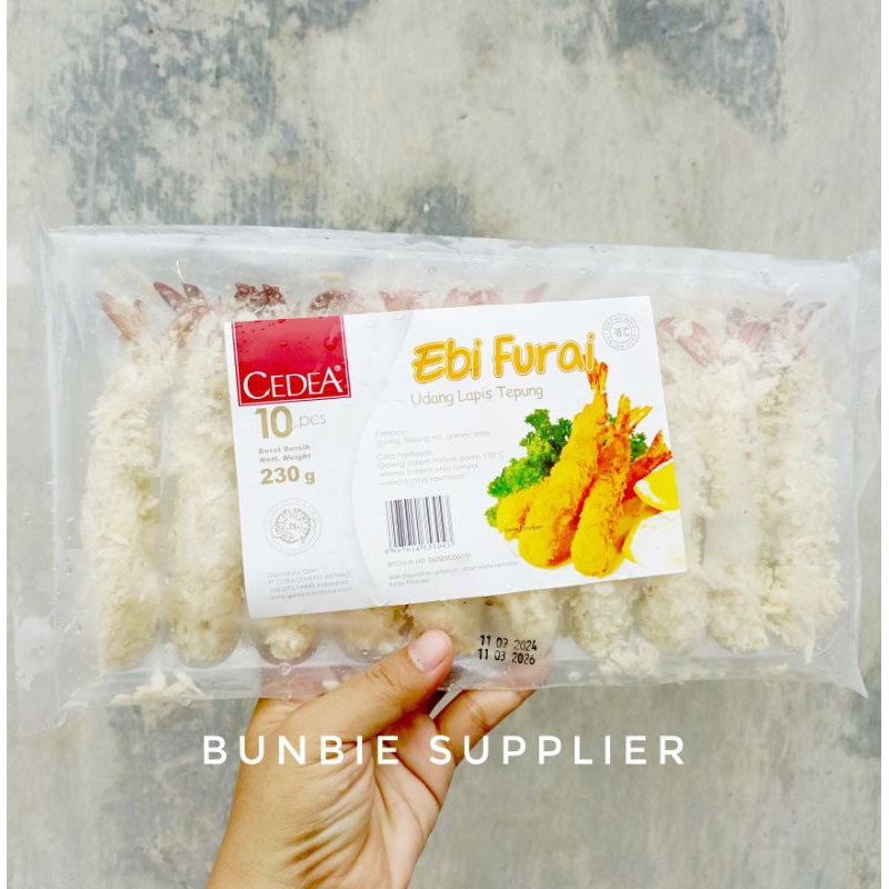 

Cedea Ebi Furai Udang Lapis Tepung 230gr Isi 10pcs (Pack) / Breaded Shrimp