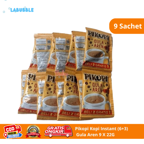 

Pikopi Kopi Instant (6+3) Gula Aren 9 X 22G