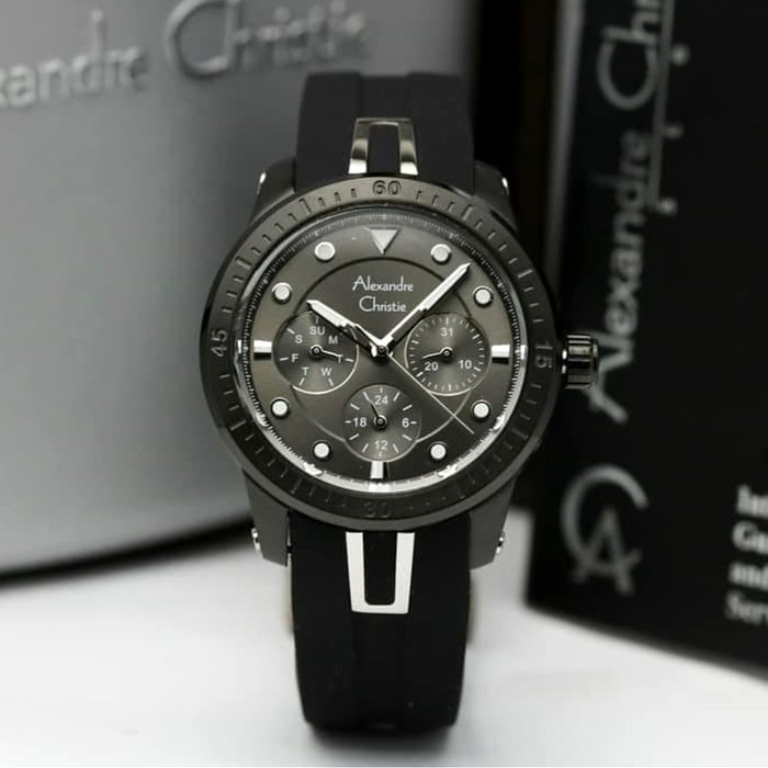 Jam Tangan Wanita Alexandre Christie AC2772 AC 2772 Full Black Original Garansi Resmi 1 Tahun