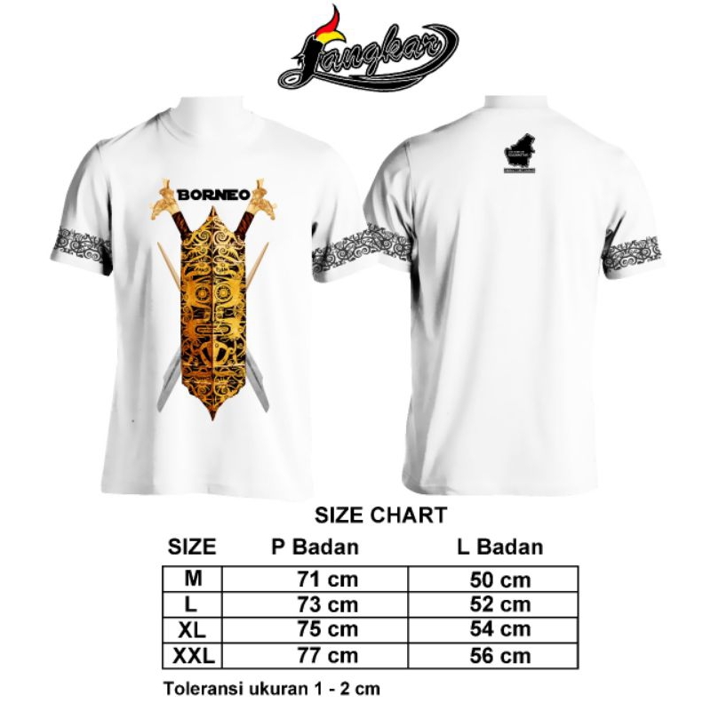 Kaos Distro Tshirt Kaos Dayak Borneo Combat 24s Original