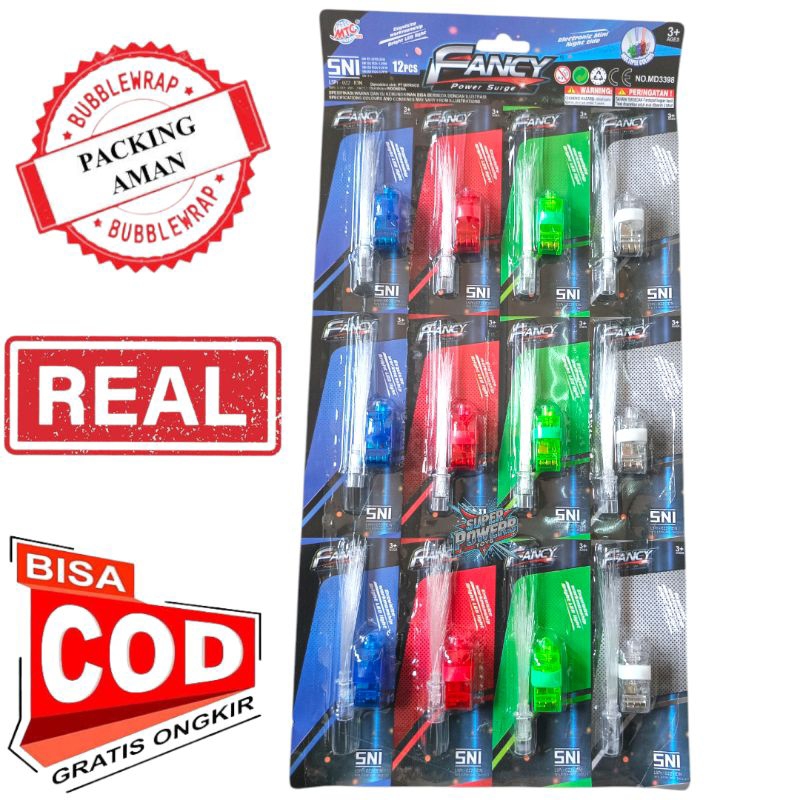 12 Pcs Mainan Laser JARI Senar / mainan anak laser jari / Mainan Laser Anak / Laser Lembar Isi 12 pc