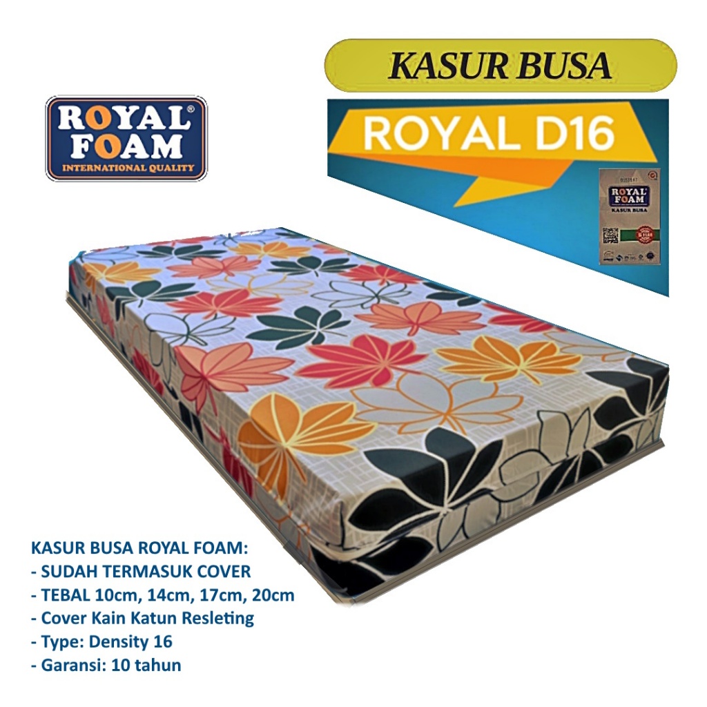 Kasur Tidur interior Spon Royal Foam Busa Termasuk Cover