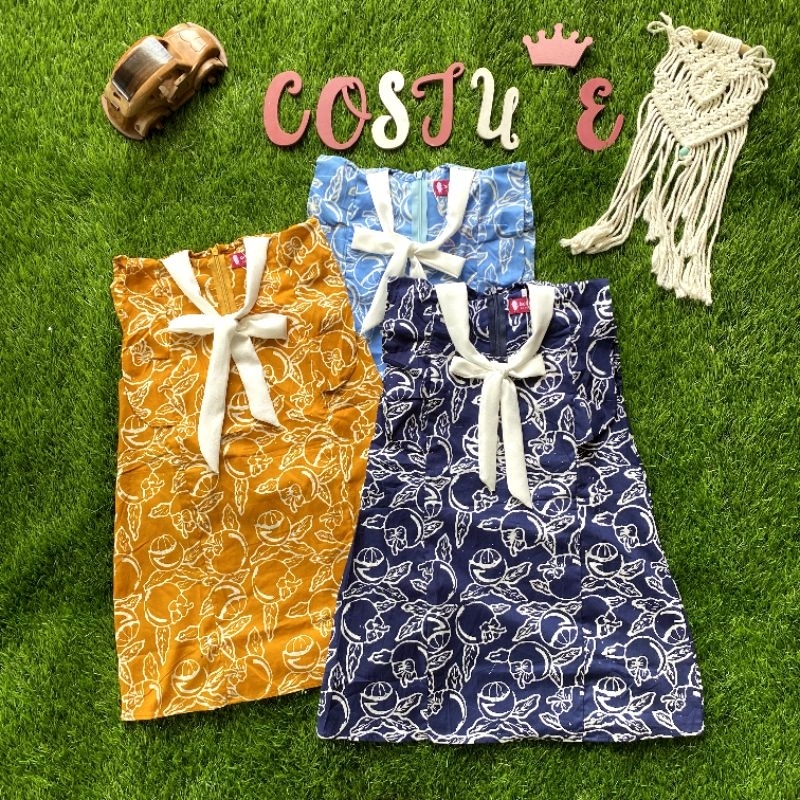 DRES BATIK ANAK LIN MANGGIS CAP PREMIUM BERTALI