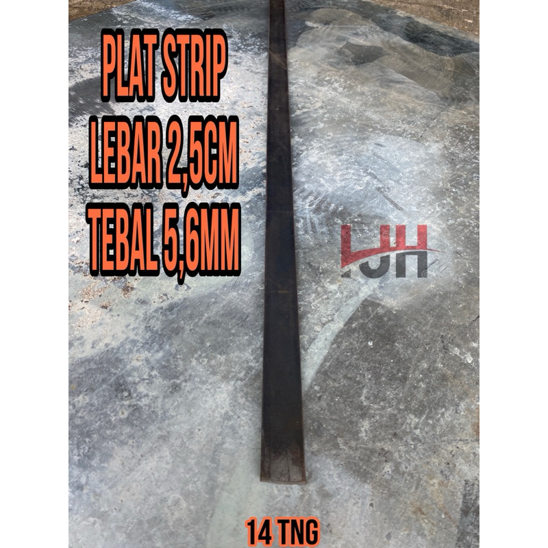 Besi plat strip lebar 2,5cm tebal 5,6mm potongan costum . 14TNG ukuran mulai 10cm
