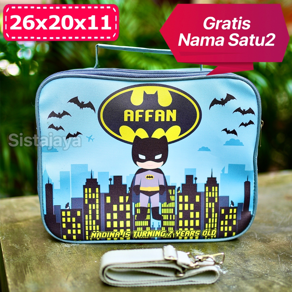 Tas Selempang Anak Custom Nama Batman