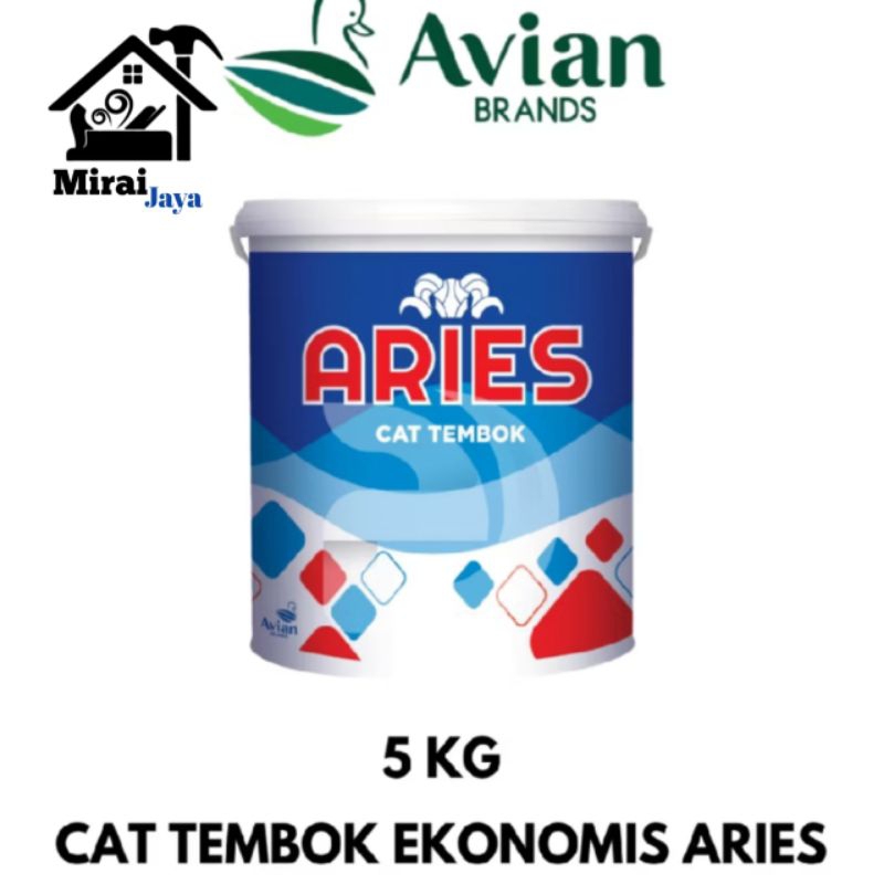 Aries Cat Tembok Brand Avian 5 Kg Ready semua warna
