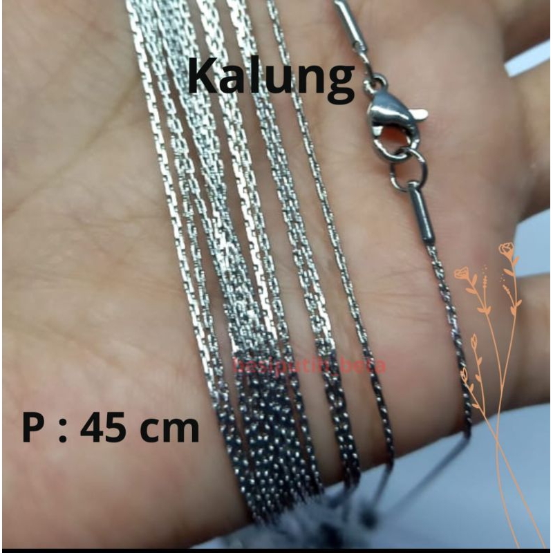 Kalung besi putih / kalung besi putih ambon