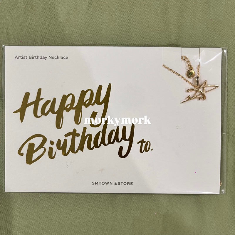 nct mark sm birthday event necklace (gold)