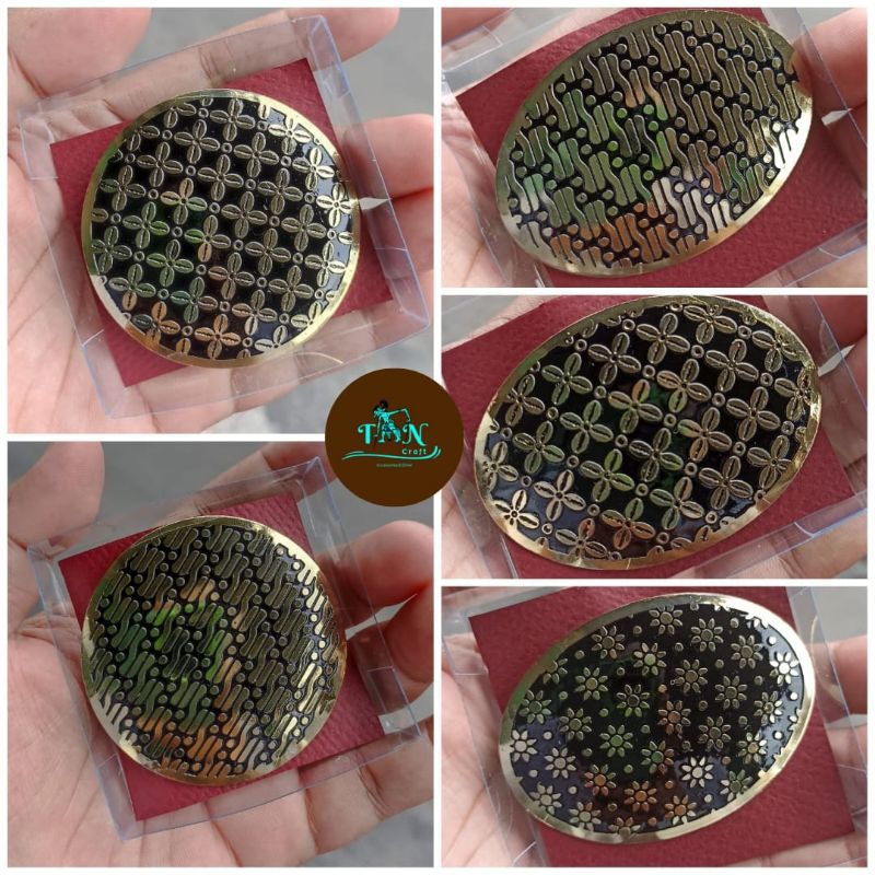 Bros Batik Jogja Bulat Oval Etnik Kebaya Wanita