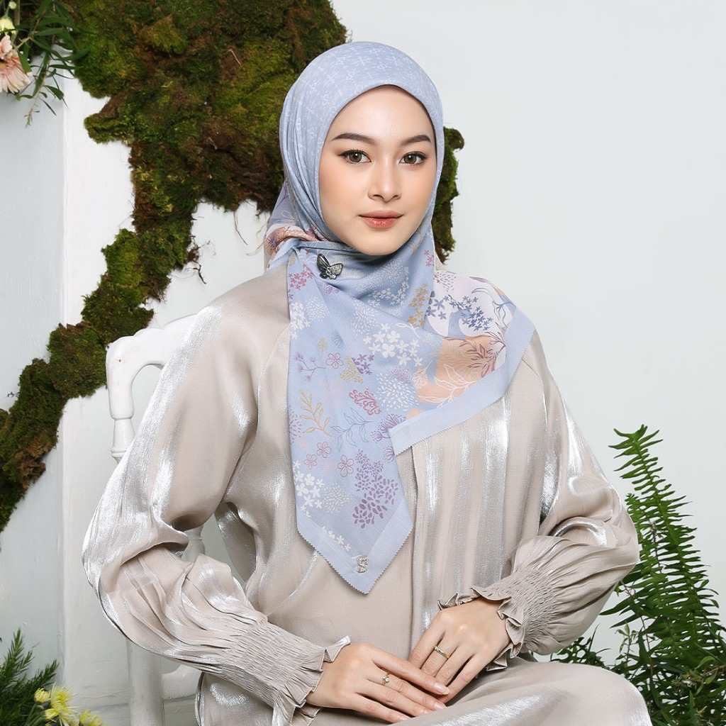 Umama Scarves Box - Kerudung Motif Hijab Segi Empat Premium Umama Scarves (include box + bros)