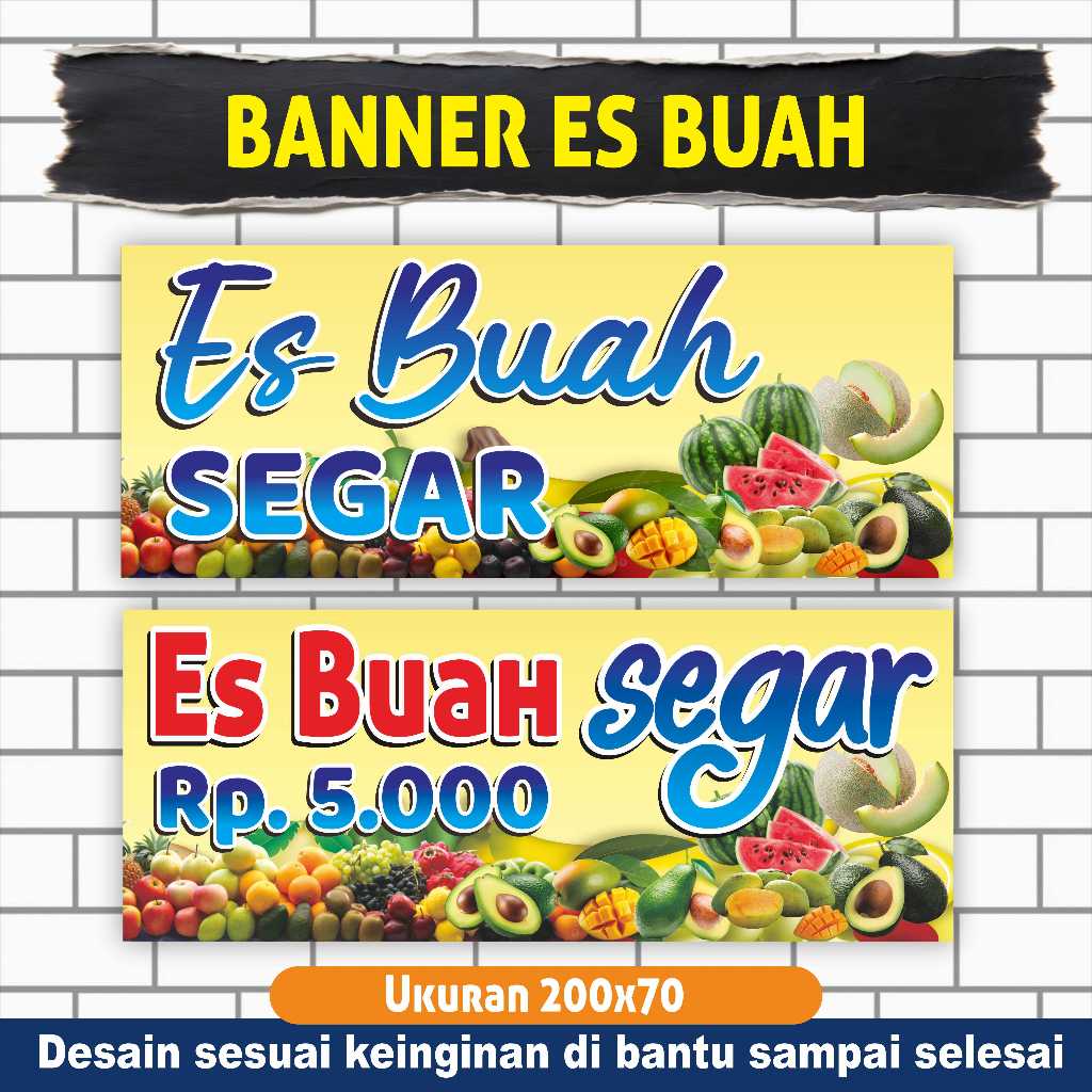 Banner Spanduk Es Buah Segar