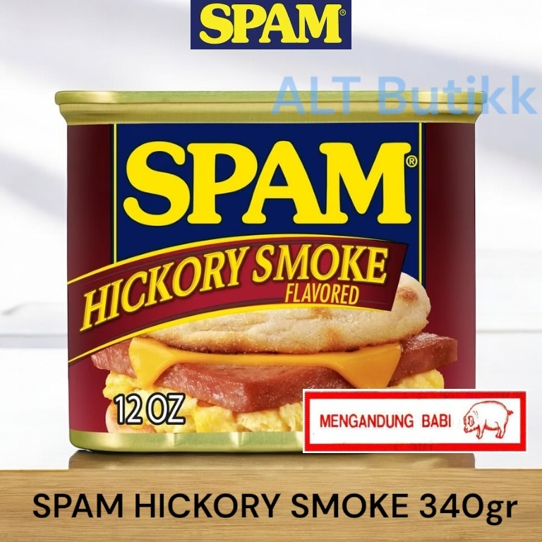 

SPAM HICKORY SMOKE 340 GR | PORK LUNCHEON MEAT HAM | PRODUCT OF USA