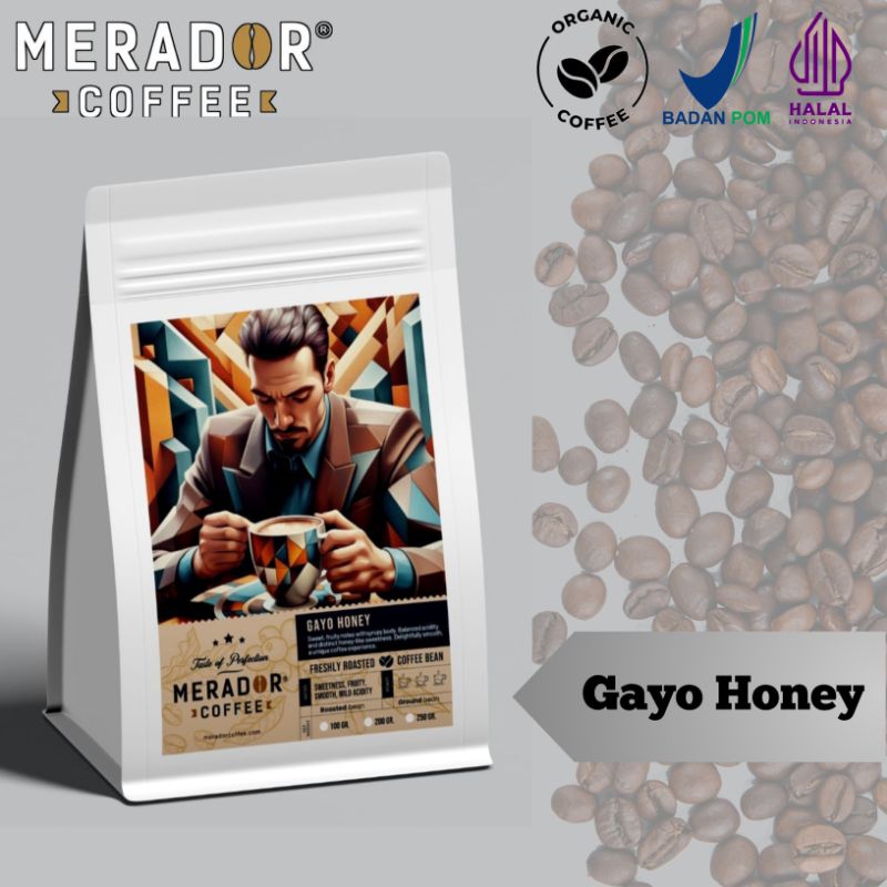 

[Merador Coffee] KOPI GAYO ACEH jenis kopi GAYO HONEY (646) 100% Origin Coffee Green Bean, Robusta, Bubuk, Espresso