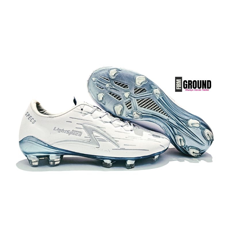 PROMO 12.12 Specs Reborn Illuminate White Silver FG Sepatu Bola Langka