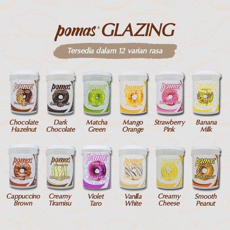 

POMAS GLAZE CHOCOLATE / GLAZE COKLAT / TOPPING DONAT / GLAZE COKLAT