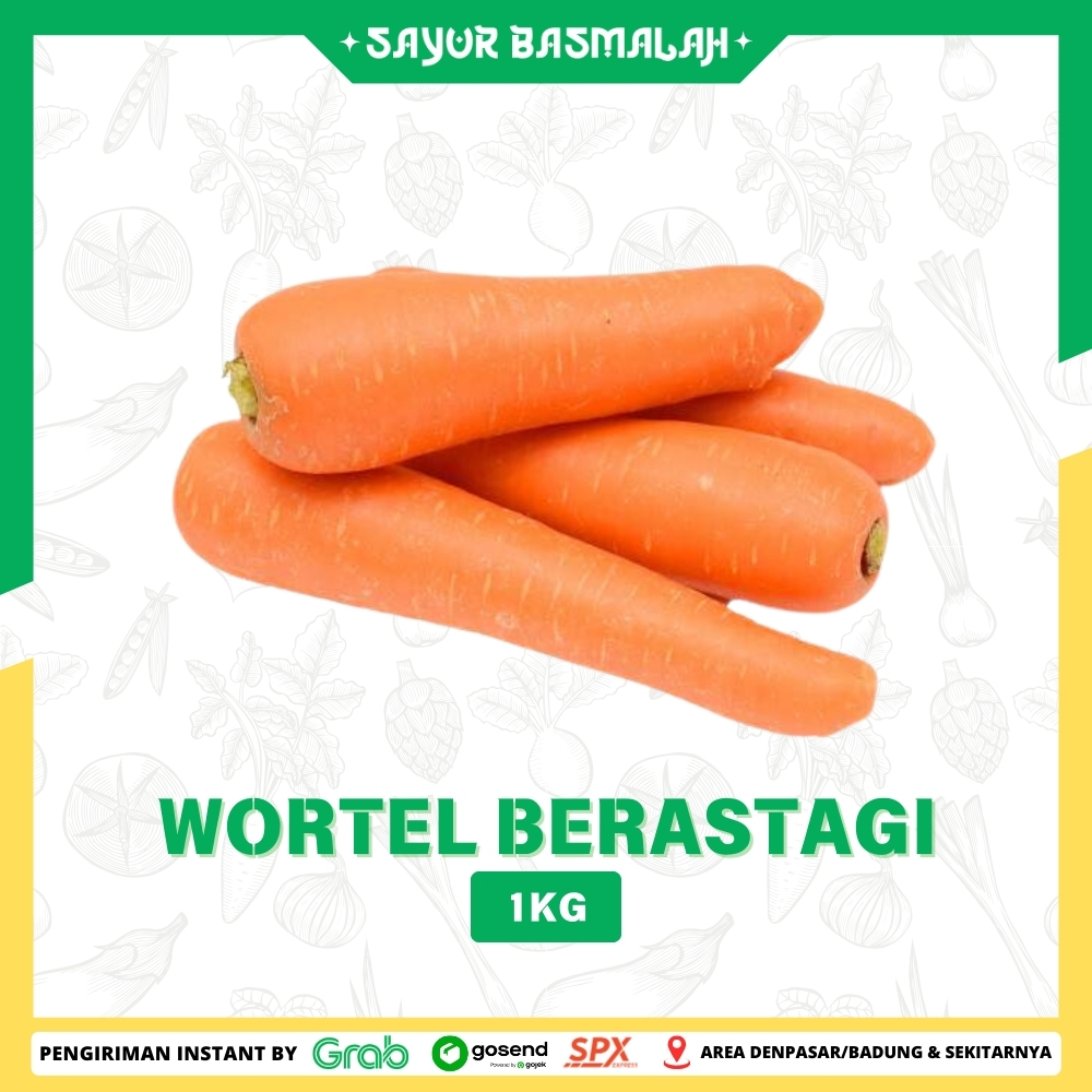 Wortel Impor Berastagi 1kg -  Sayur Basmalah