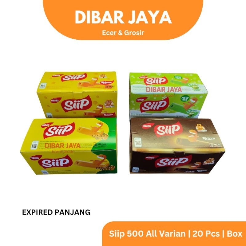 

NABATI SIIP BOX ISI 20PCS SIIP CHOCOPANDAN JAGUNG BAKAR COKELAT KEJU