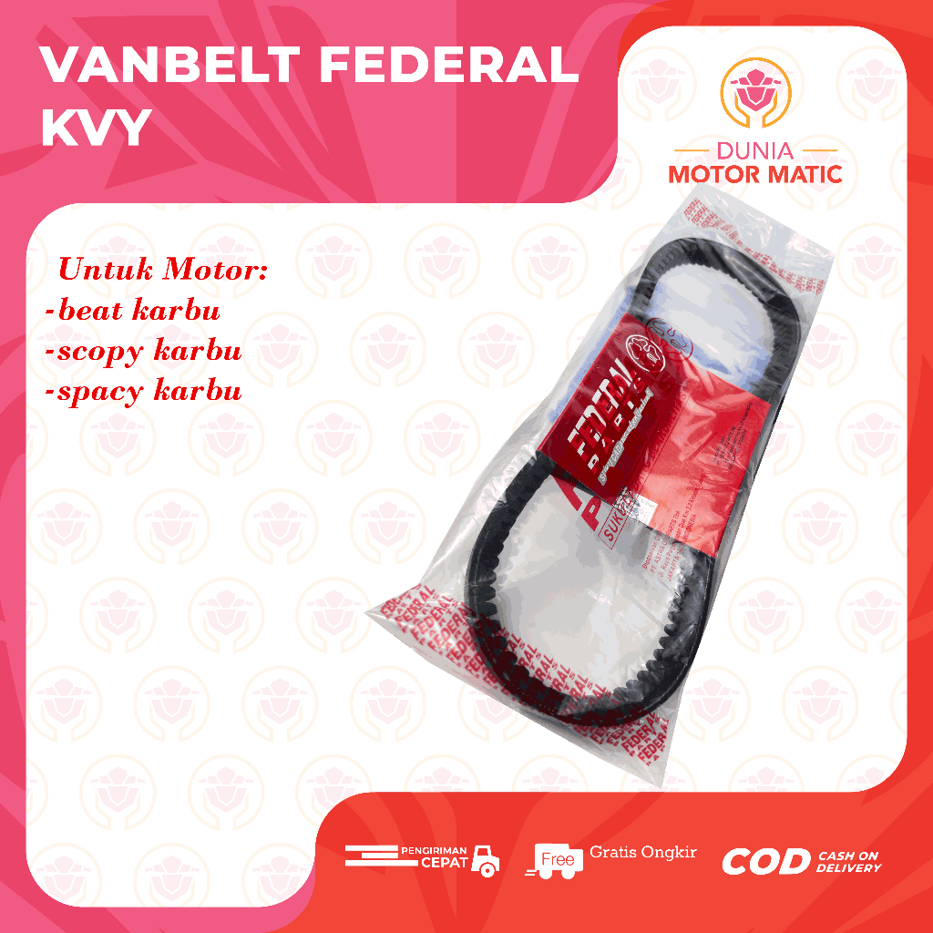 VANBELT V-BELT FANBELT SABUK-V  FP-23100-KVY-2100 FEDERAL HONDA BEAT SPACY SCOPY KARBU V-BELT ONLY O