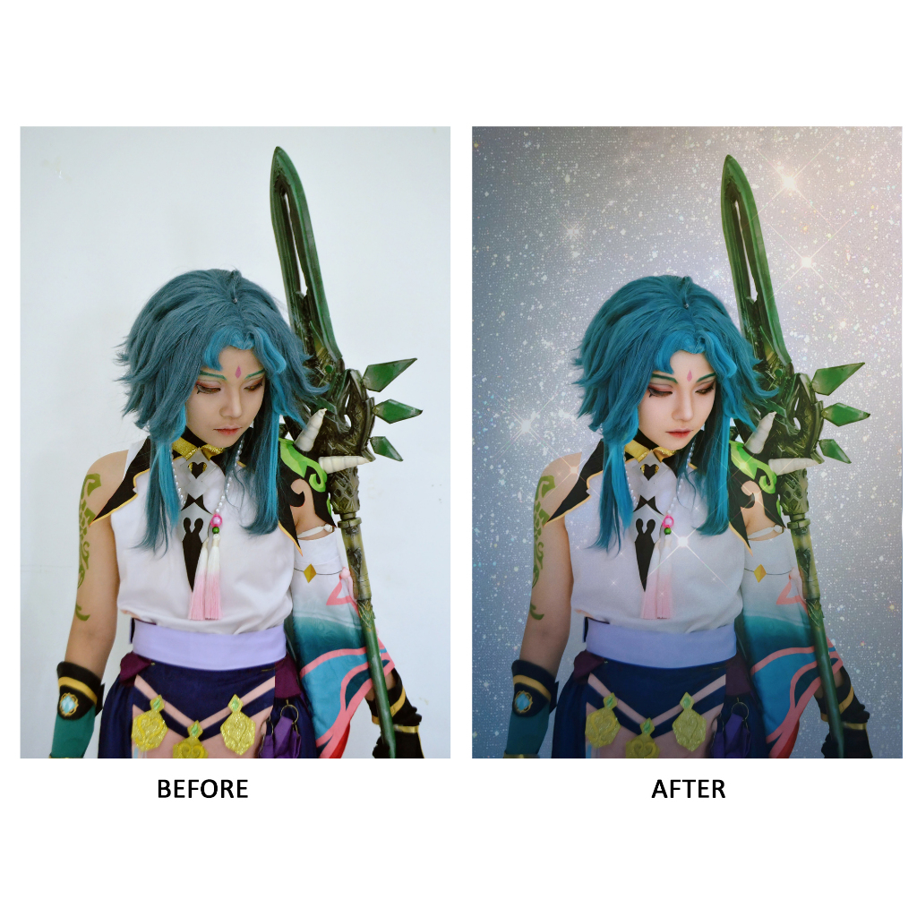 EDIT FOTO COSPLAY FANTASY ANIME GENSHIN IMPACT MOBILE LEGEND JASA EDITING FOTO KEREN