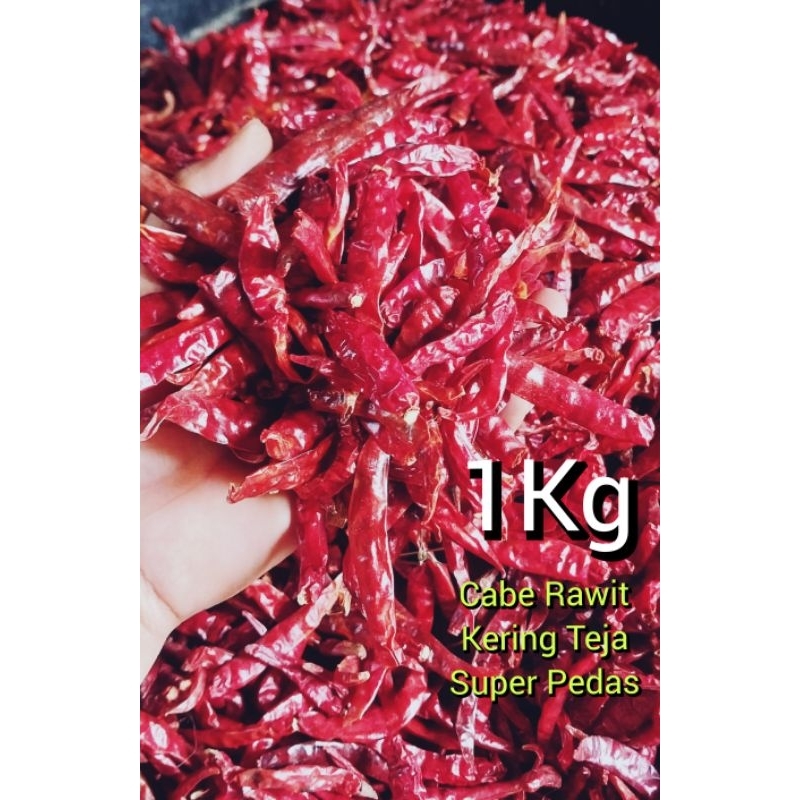 

CABE KERING TEJA / CABAI RAWIT IMPOR SUPER PEDAS 1KG