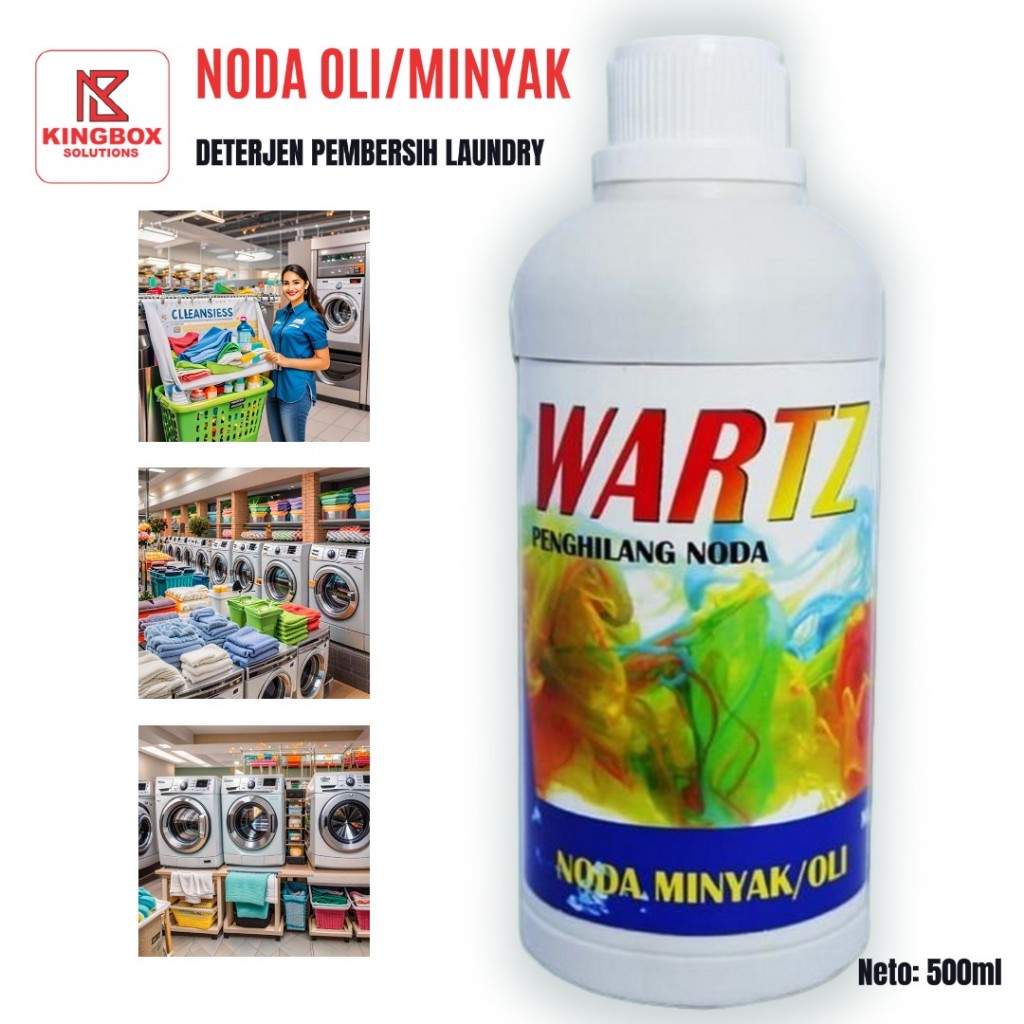 Deterjen Laundry Penghilang Noda Minyak Oli WARTZ Tidak Merusak Kain